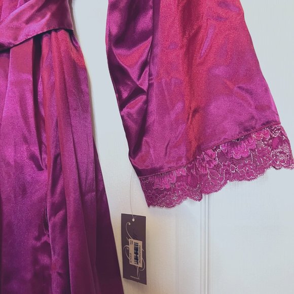 Morgan Taylor Intimates-2 PC. Nightgown LG & Robe XL-Lace/Diamond/Sparkle-NWT - Picture 4 of 16